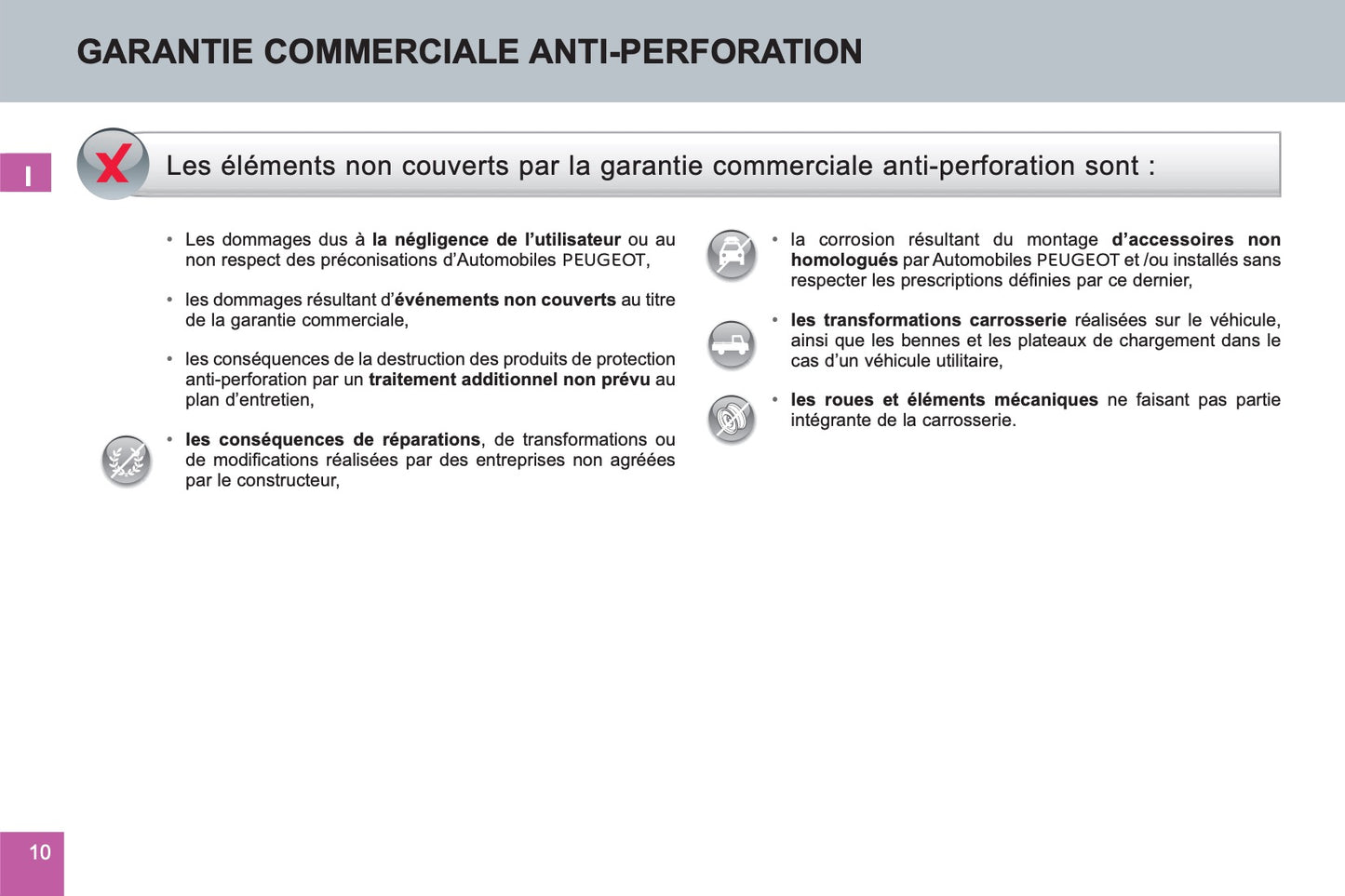 Peugeot  Carnet D’entretien et de Garanties 2016 - 2020