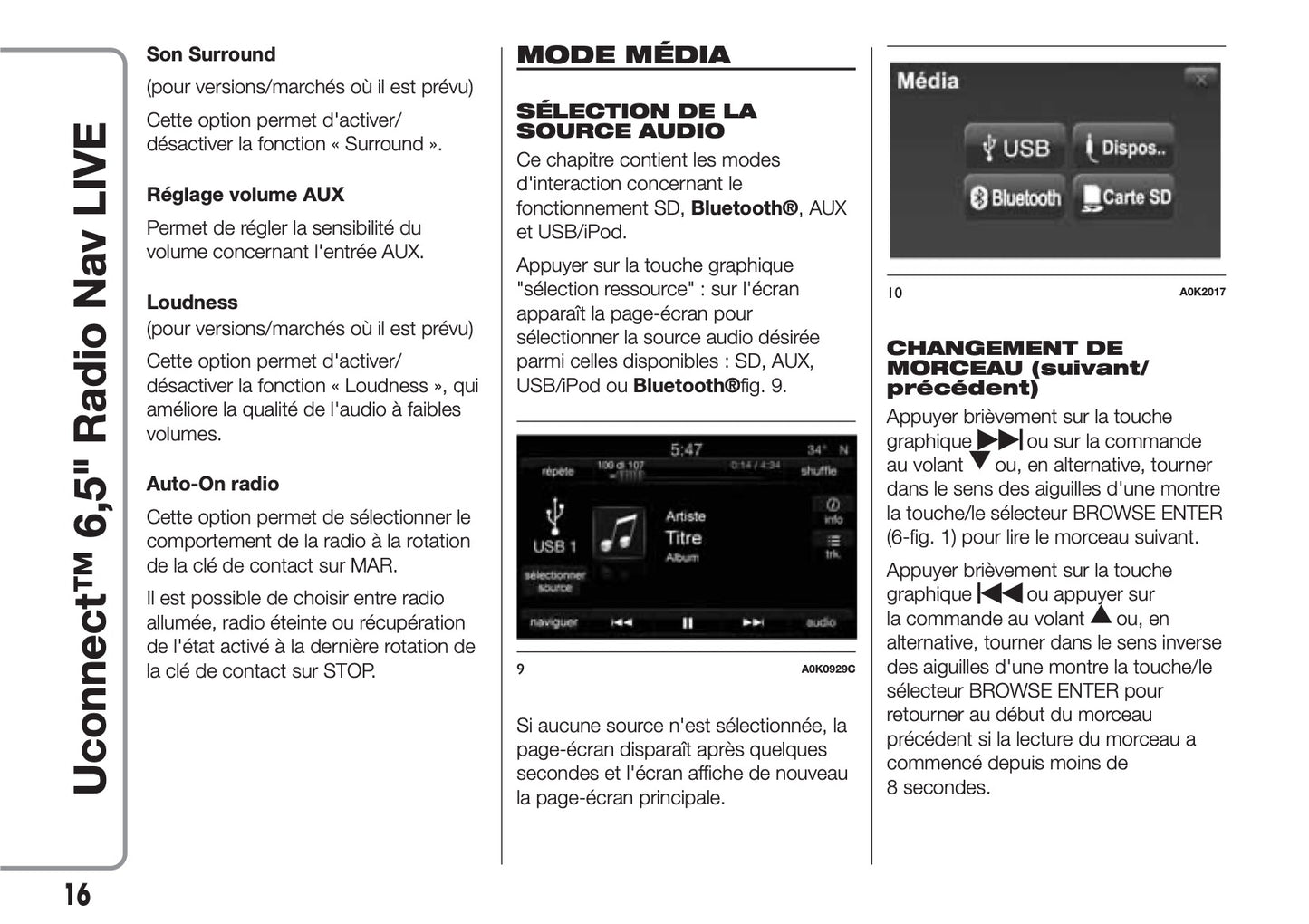 Alfa Romeo Giulietta Uconnect Radio Nav 6.5 Guide d'utilisation 2016 - 2023