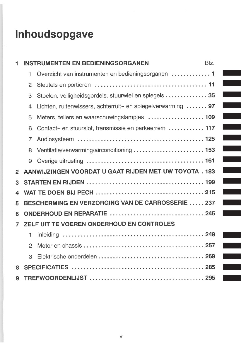 2000-2001 Toyota RAV4 Bedienungsanleitung | Niederländisch