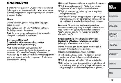 2013-2014 Fiat 500L Owner's Manual | Dansk