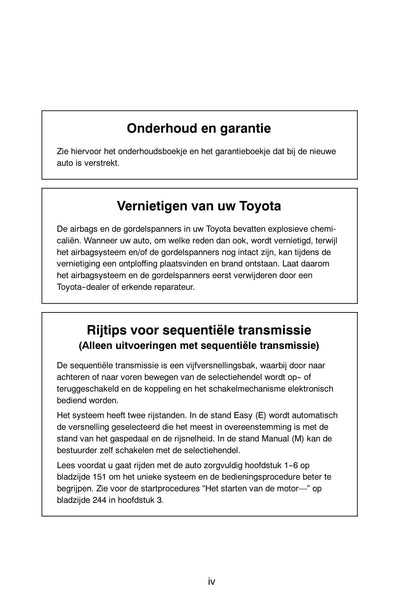 2004-2005 Toyota Yaris Gebruikershandleiding | Nederlands