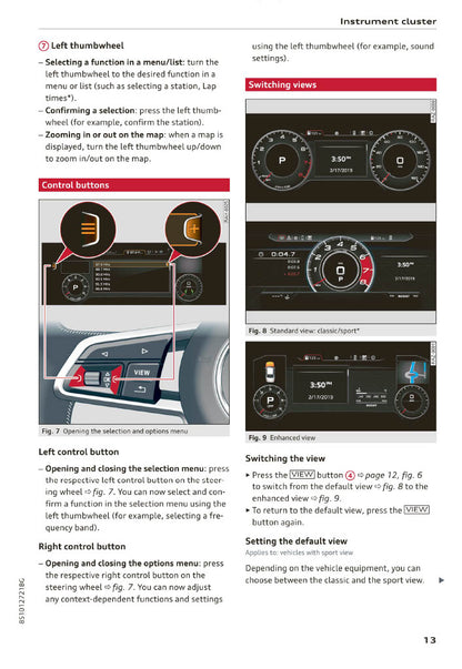 2019-2023 Audi TT Gebruikershandleiding | Engels