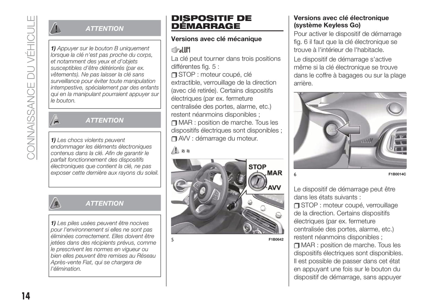 2019-2020 Fiat 500X Owner's Manual | French