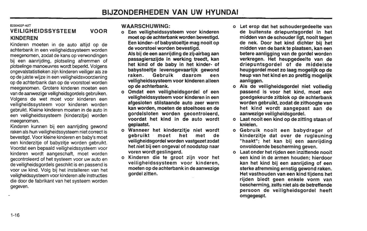 2001-2002 Hyundai Santa Fe Bedienungsanleitung | Niederländisch