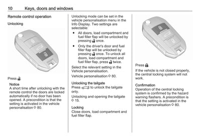 2020 Vauxhall Corsa Owner's Manual | English