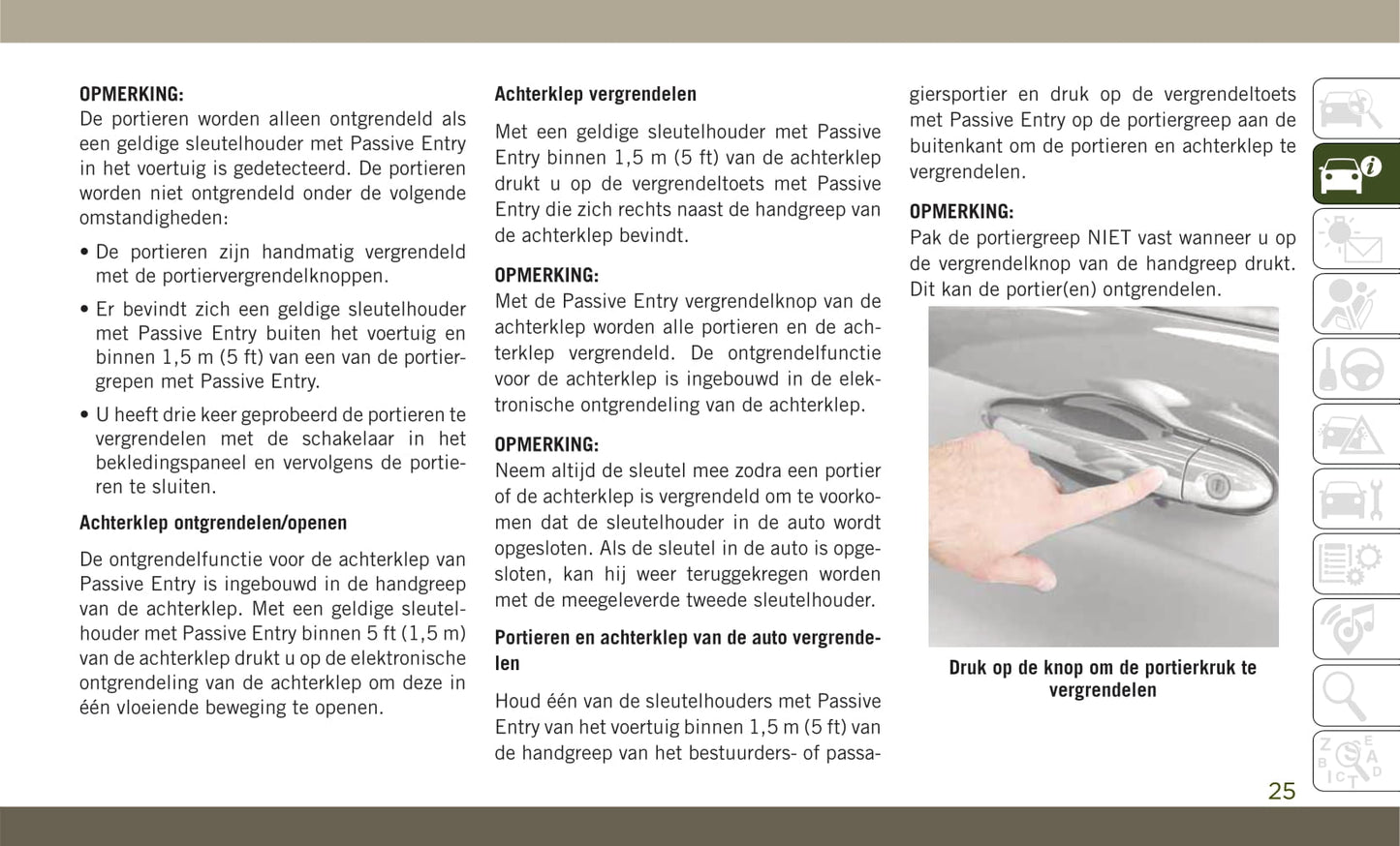 2018-2019 Jeep Compass Gebruikershandleiding | Nederlands