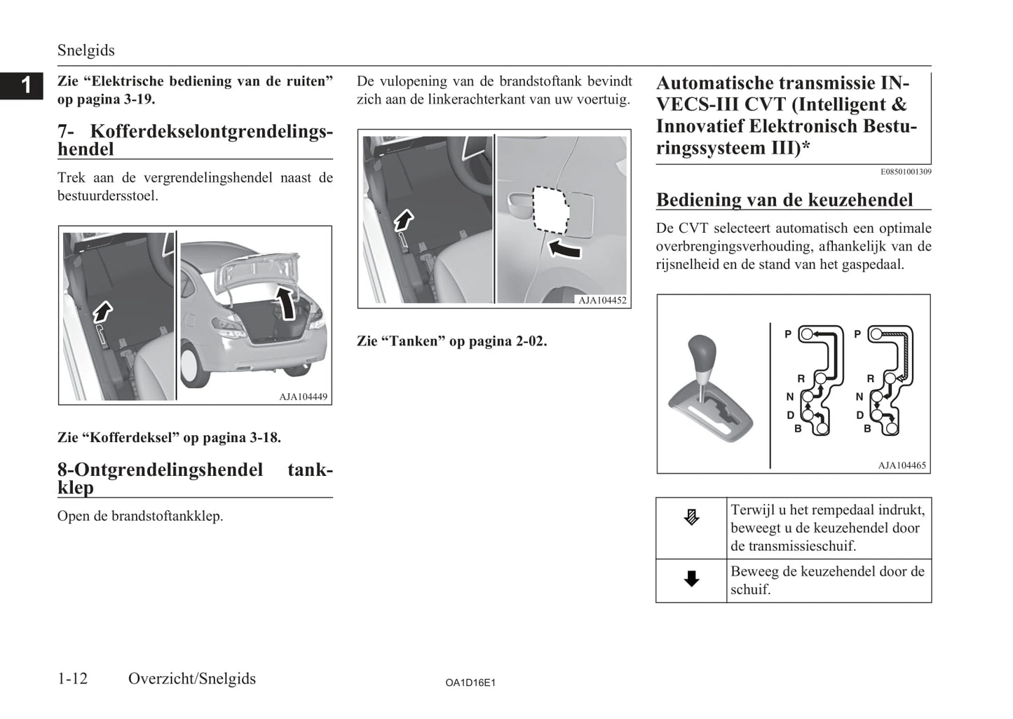 2013-2016 Mitsubishi Attrage Gebruikershandleiding | Nederlands