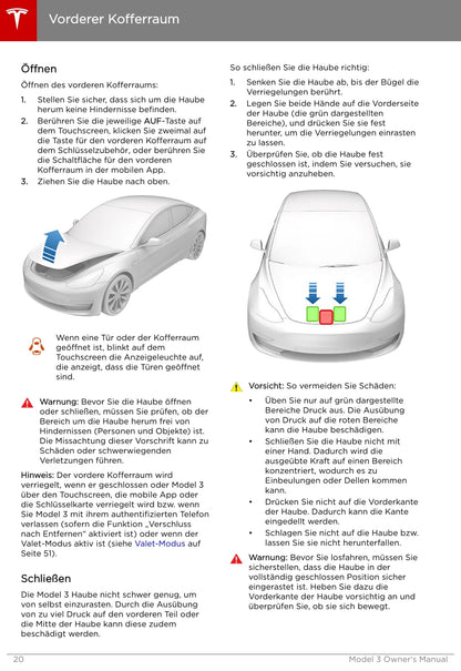2019 Tesla Model 3 Owner's Manual | German