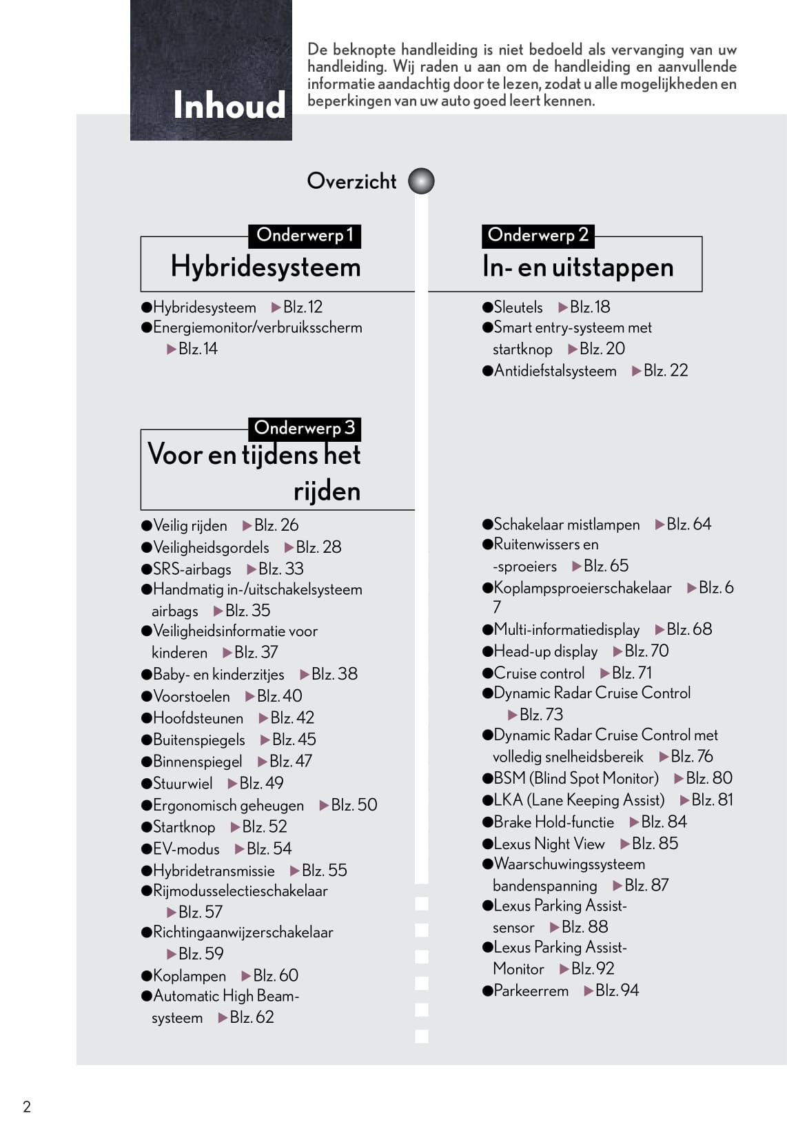 2012-2016 Lexus GS 300h/GS 450h Manuel du propriétaire | Néerlandais