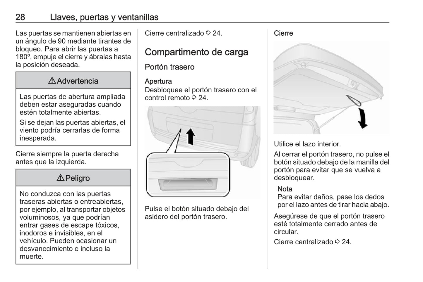 2017 Opel Combo Owner's Manual | Spanish