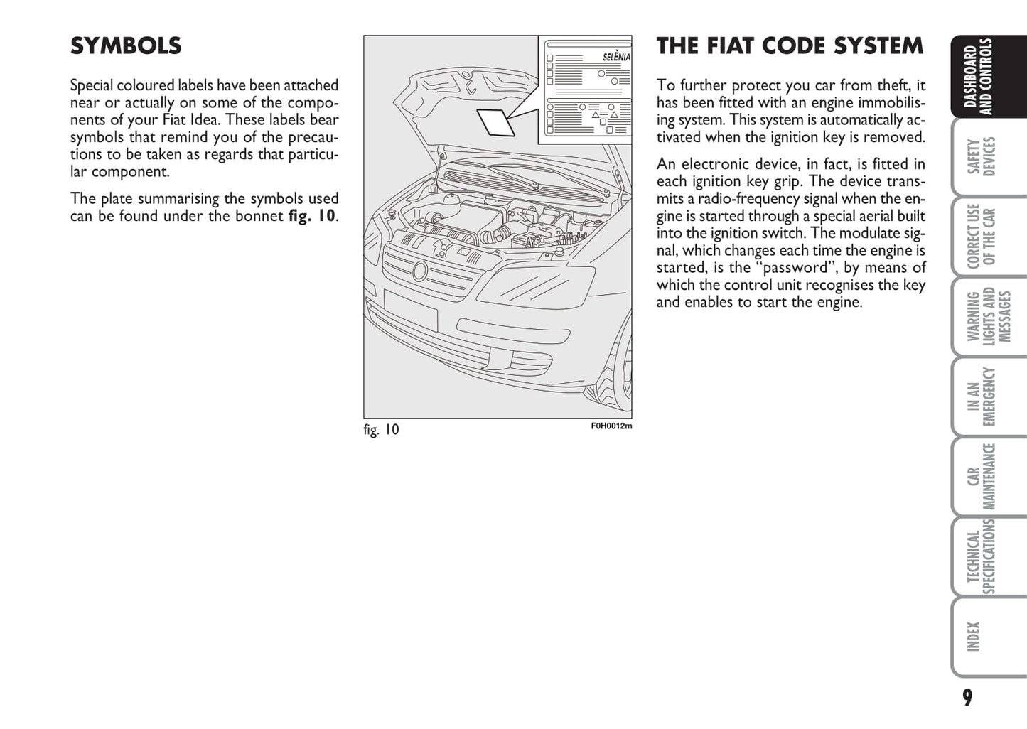 2008-2009 Fiat Idea Gebruikershandleiding | Engels