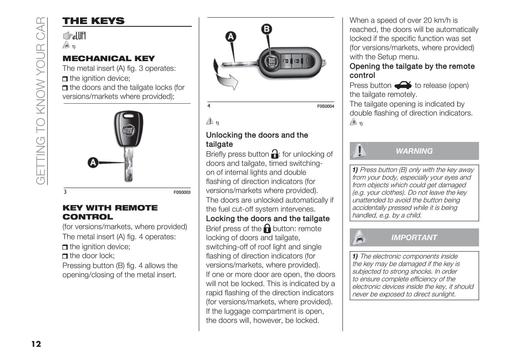 2023 Fiat 500 Schlüssel und Smart Key Einrichtungsanleitung –  Auto-Benutzerhandbuch