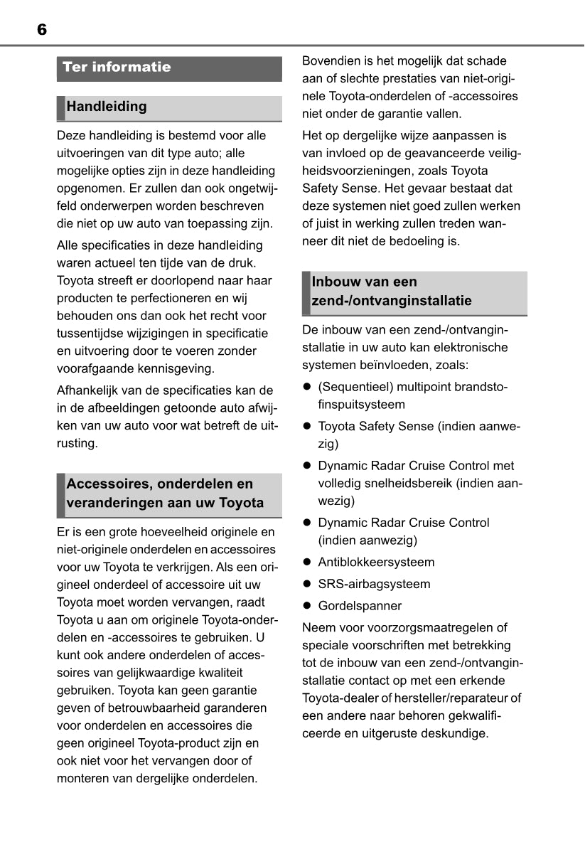 2021-2022 Toyota Yaris Cross Bedienungsanleitung | Niederländisch
