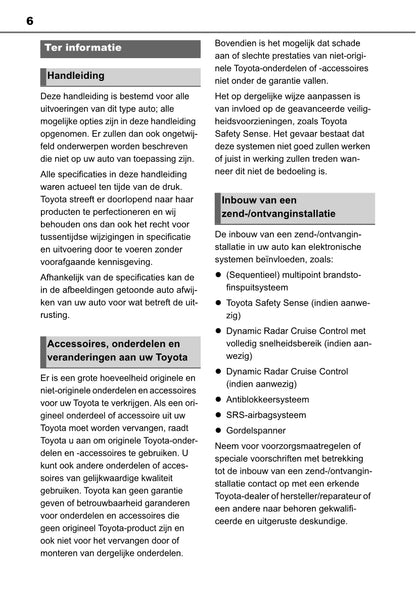 2021-2022 Toyota Yaris Cross Bedienungsanleitung | Niederländisch