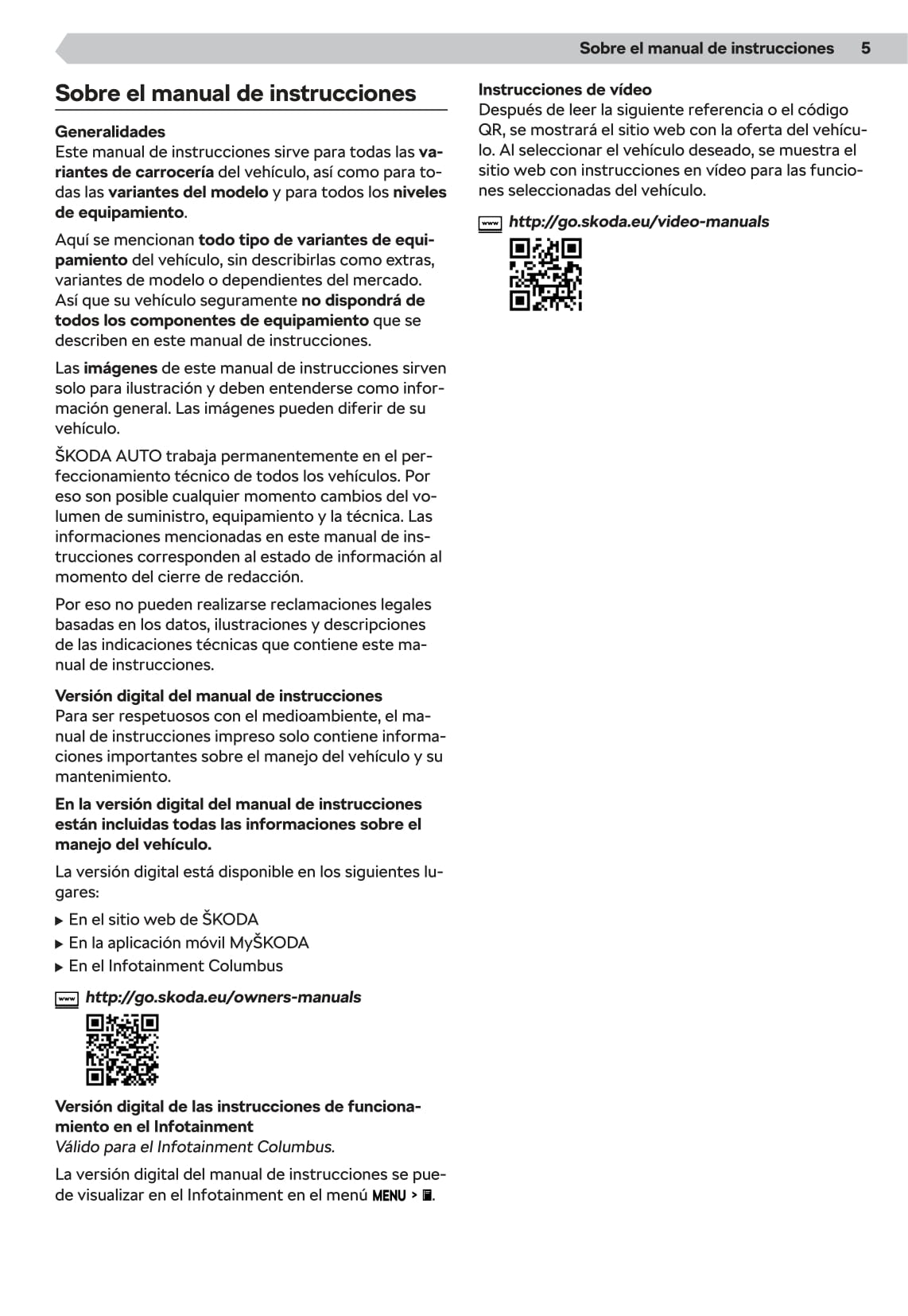 2020-2021 Skoda Octavia Gebruikershandleiding | Spaans