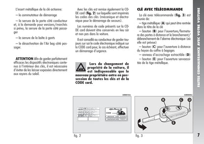 2004-2007 Alfa Romeo 156 Bedienungsanleitung | Französisch