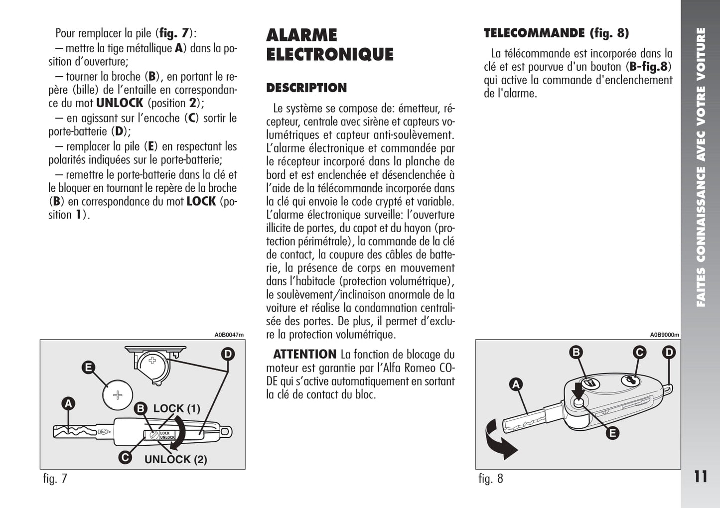 2004-2007 Alfa Romeo 156 Bedienungsanleitung | Französisch