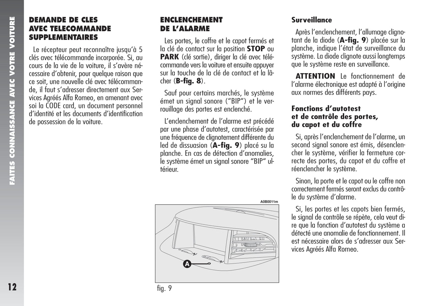 2004-2007 Alfa Romeo 156 GTA Owner's Manual | French