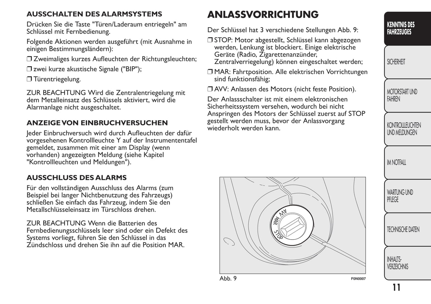 2013-2014 Fiat Ducato Euro 5 Owner's Manual | German