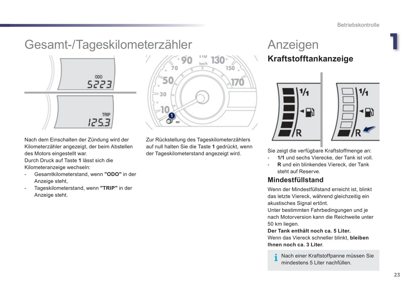 2012-2014 Peugeot 107 Owner's Manual | German