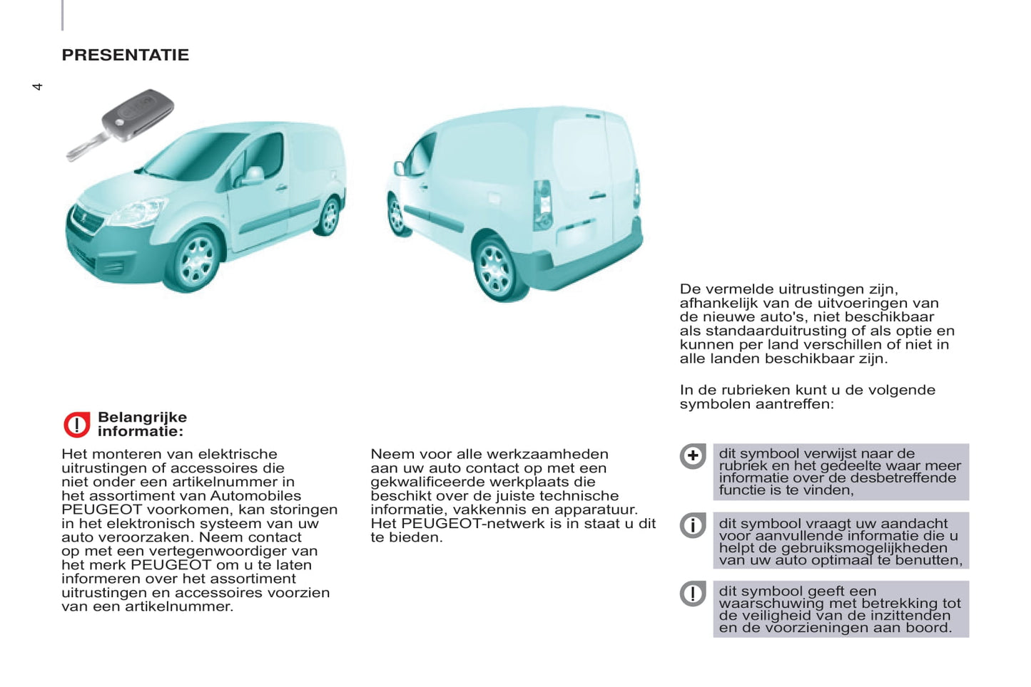 2015-2017 Peugeot Partner Electric Gebruikershandleiding | Nederlands