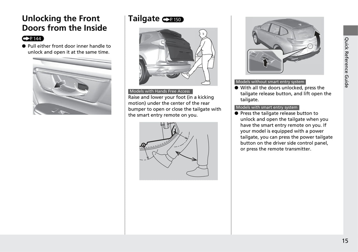 2017 Honda CR-V Owners Manual - Original User Guide & Reference Book
