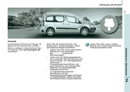 2014-2015 Peugeot Partner Tepee Bedienungsanleitung | Deutsch