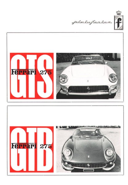 1965 Ferrari 275 GTB/275 GTS Manuel du propriétaire | Anglais