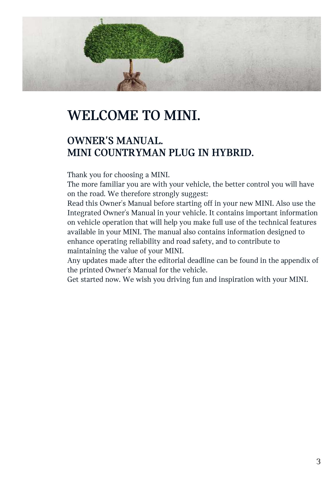 2021 Mini Countryman Owner's Manual | English
