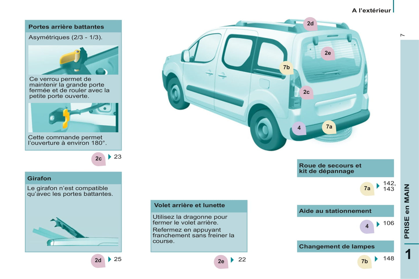 2011-2012 Peugeot Partner Tepee Manuel du propriétaire | Français