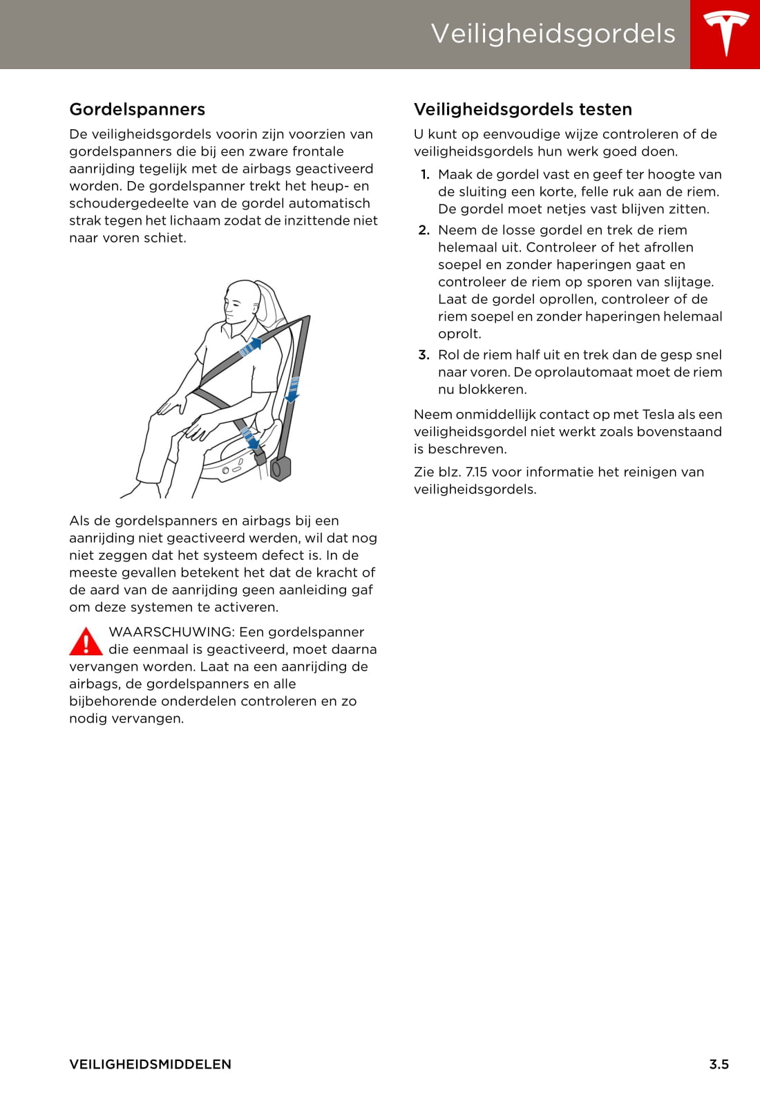 2013-2016 Tesla Model S Owner's Manual | Dutch