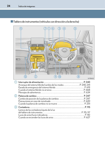 2016-2017 Lexus NX 300h Owner's Manual | Spanish