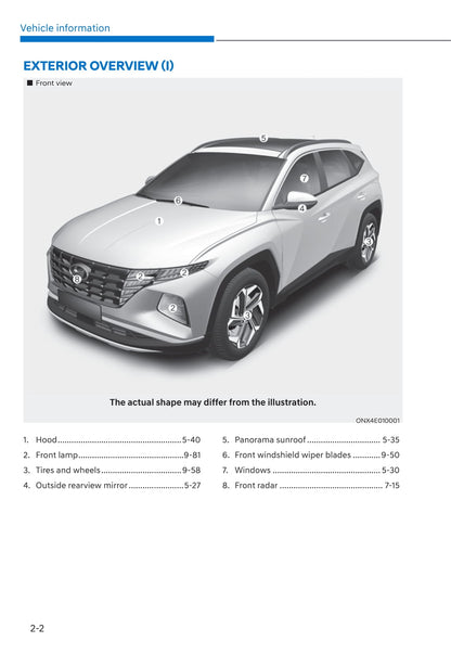 2021-2023 Hyundai Tucson Manuel du propriétaire | Anglais