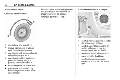 2018 Opel Grandland X Bedienungsanleitung | Spanisch