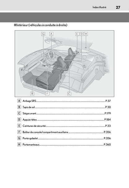 2019-2020 Lexus LC 500/LC 500h Bedienungsanleitung | Französisch