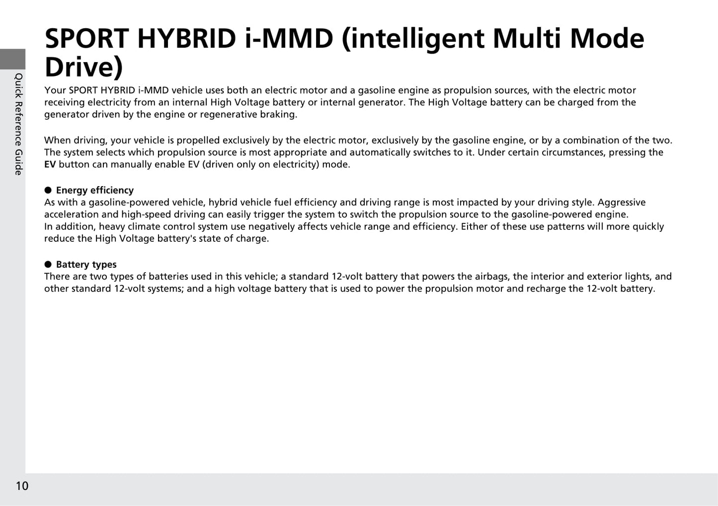 2020 Honda Accord Hybrid Owner's Manual | English
