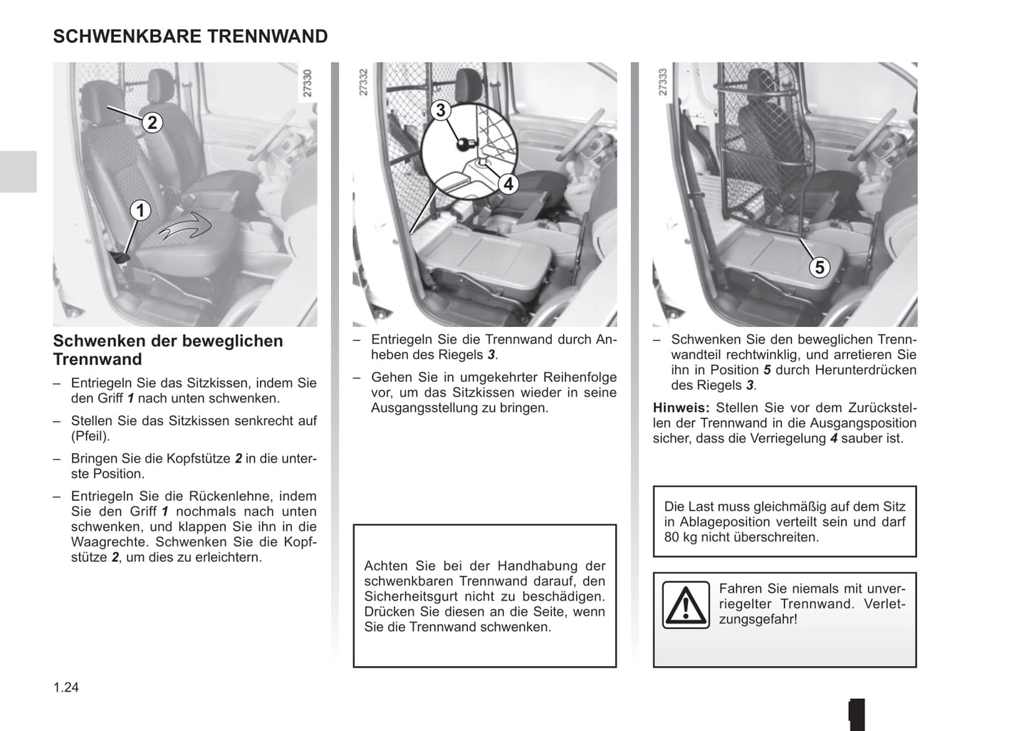 2015-2016 Renault Kangoo Owner's Manual | German