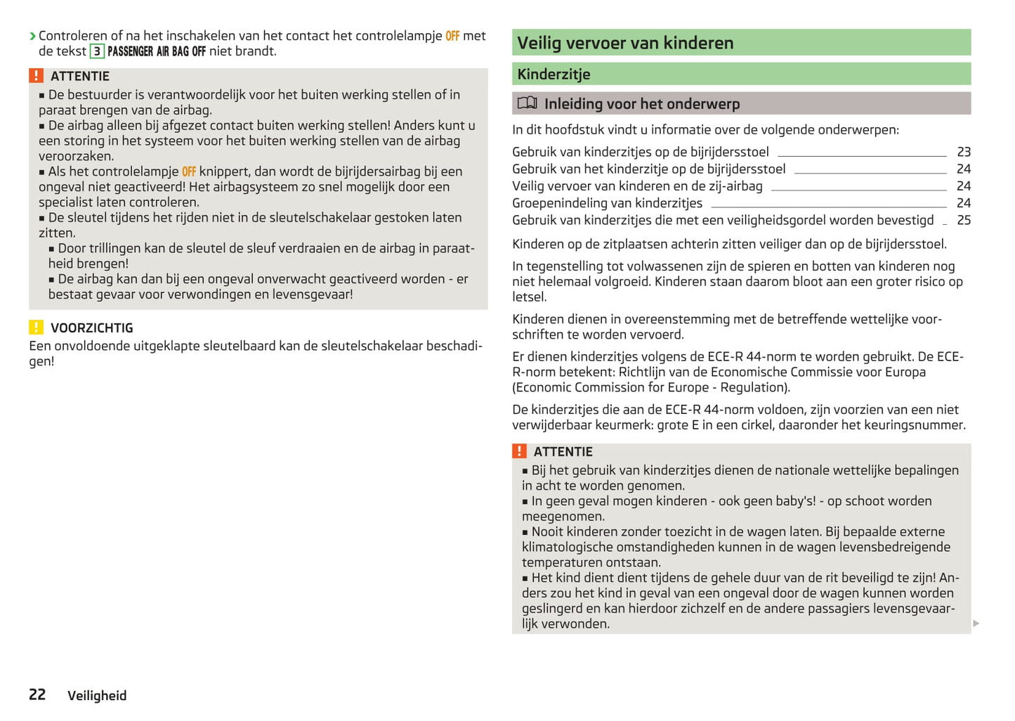 2014-2015 Skoda Superb Owner's Manual | Dutch