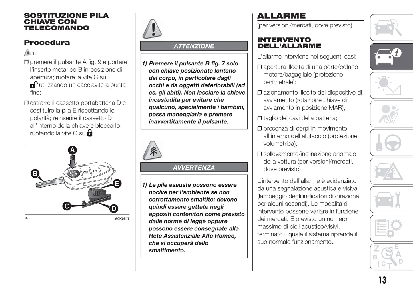 2010-2014 Alfa Romeo Giulietta Owner's Manual | Italian