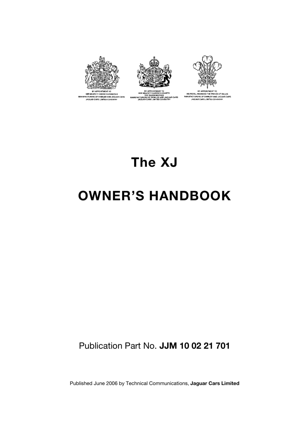 2006-2007 Jaguar XJ Gebruikershandleiding | Engels