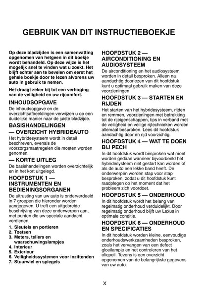 2008-2009 Lexus RX 400h Owner's Manual | Dutch