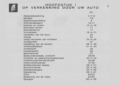 2001-2002 Citroën Saxo Owner's Manual | Dutch