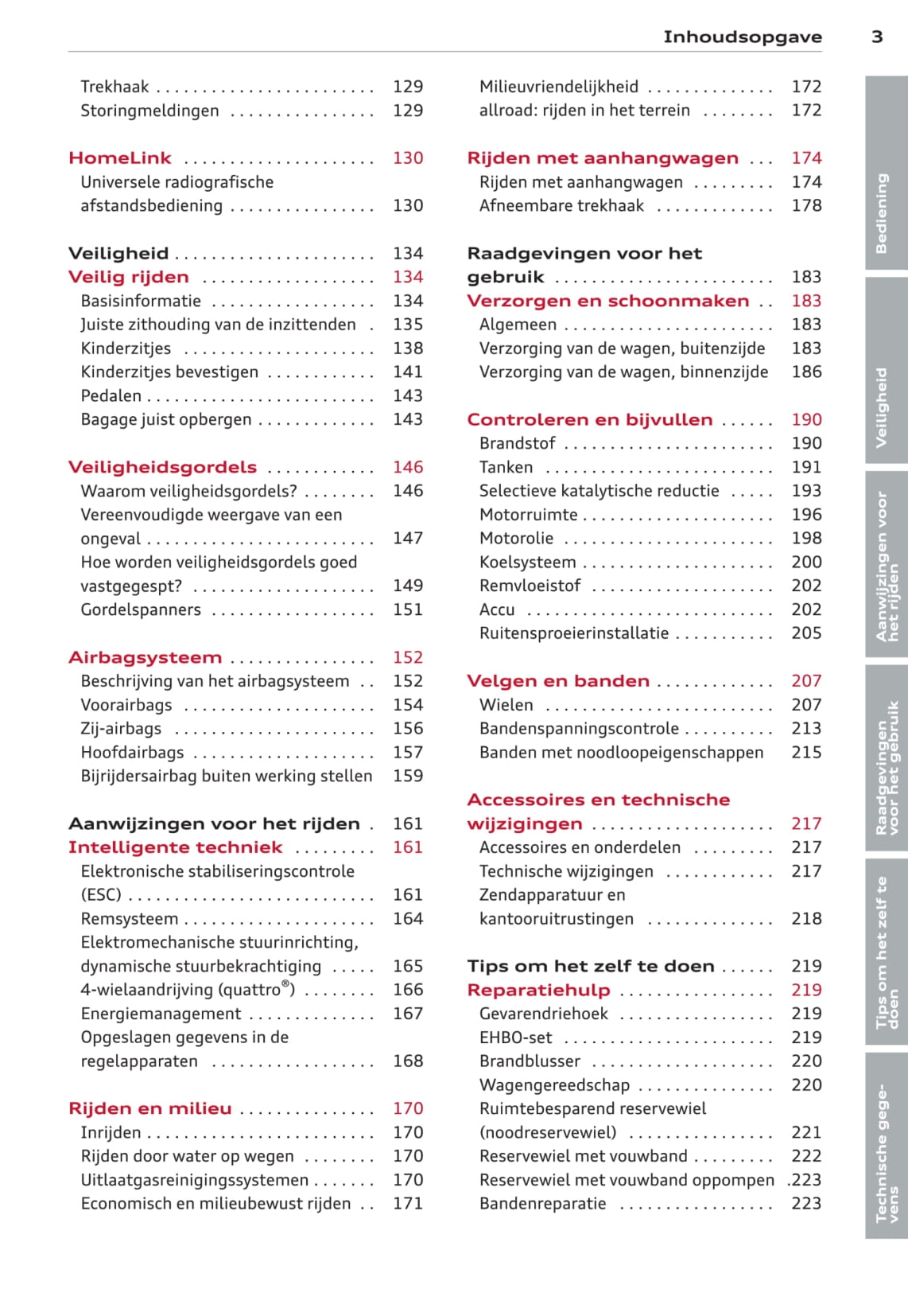 2011-2015 Audi A4/S4 Owner's Manual | Dutch