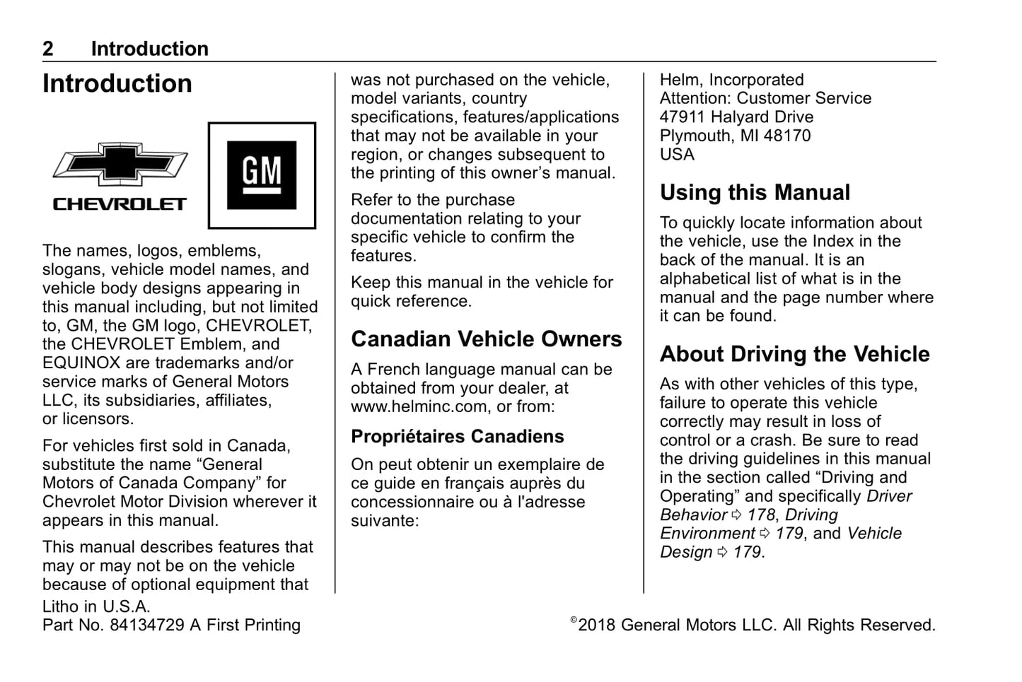 2019 Chevrolet Equinox Gebruikershandleiding | Engels