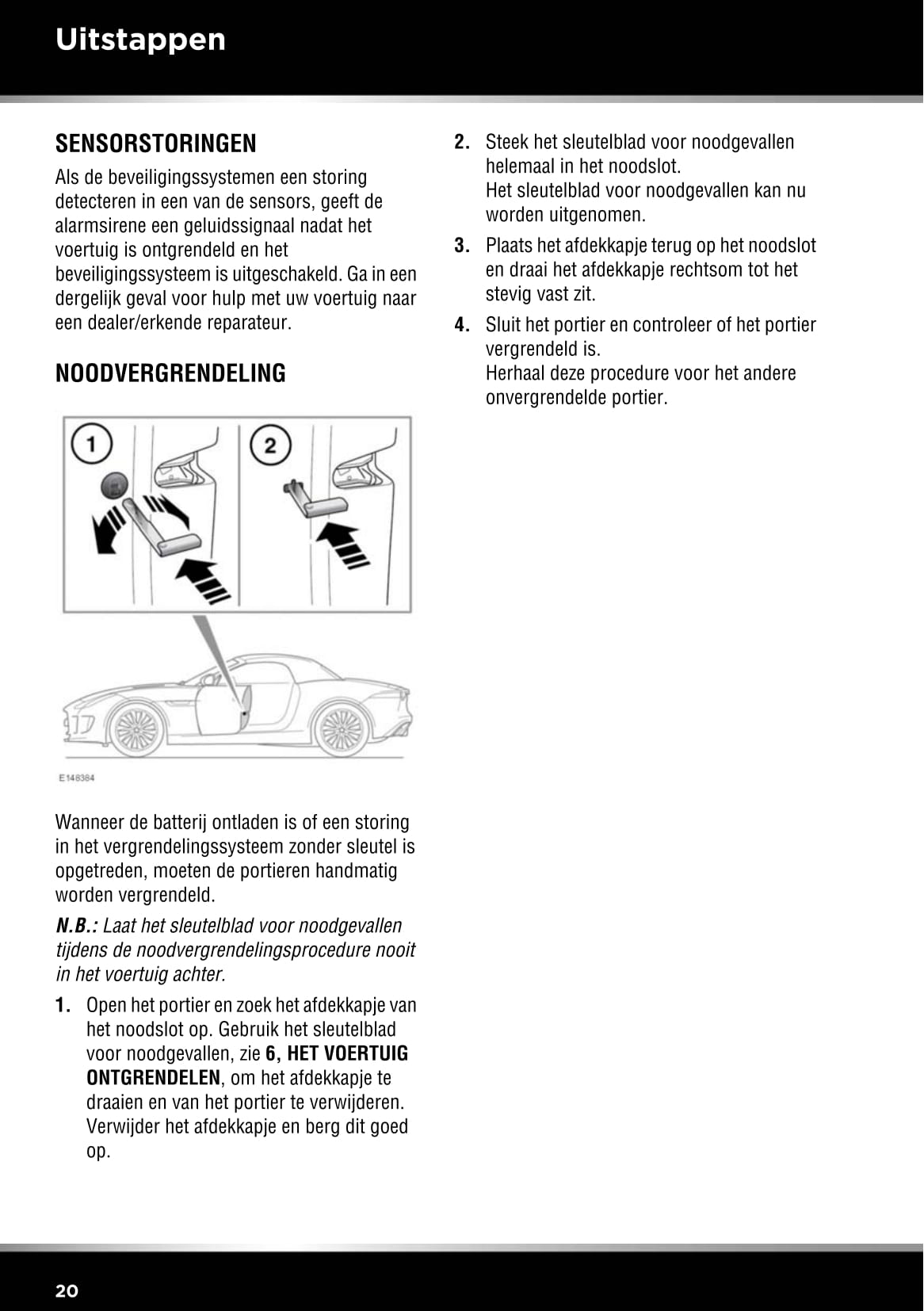 2013-2014 Jaguar F-Type Owner's Manual | Dutch