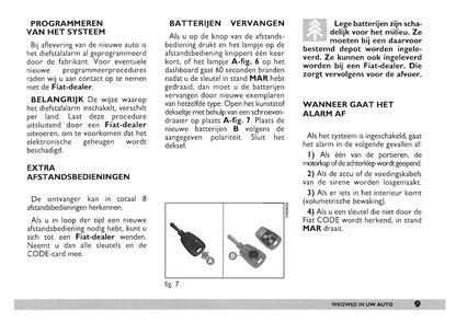 2000-2001 Fiat Punto Owner's Manual | Dutch
