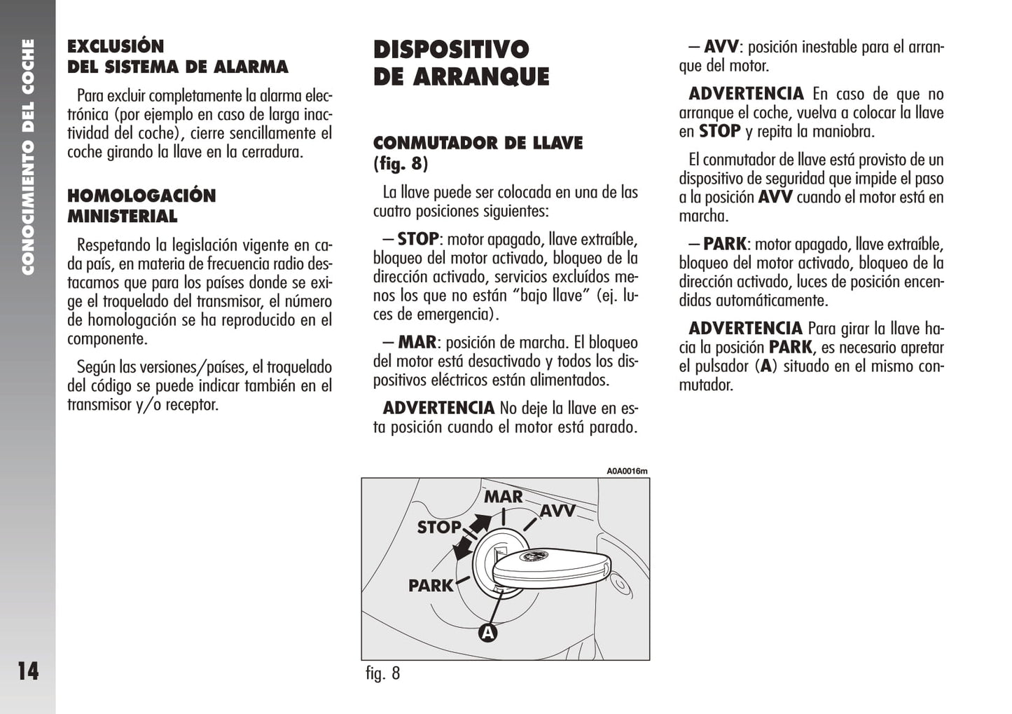 2007-2010 Alfa Romeo 147 Owner's Manual | Spanish