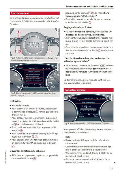 2014-2016 Audi A7/S7 Bedienungsanleitung | Französisch