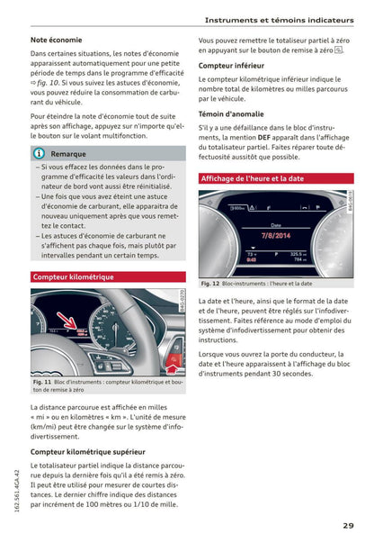 2014-2016 Audi A7 Sportback/S7 Sportback Owner's Manual | French