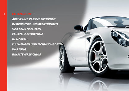 2010 Alfa Romeo 8C Bedienungsanleitung | Deutsch